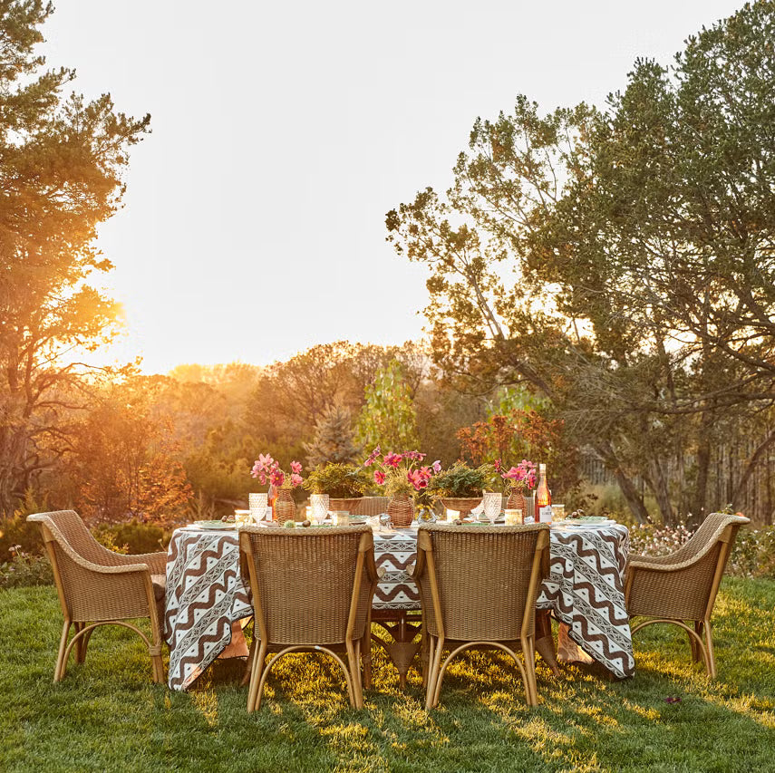 summer scene with garden table