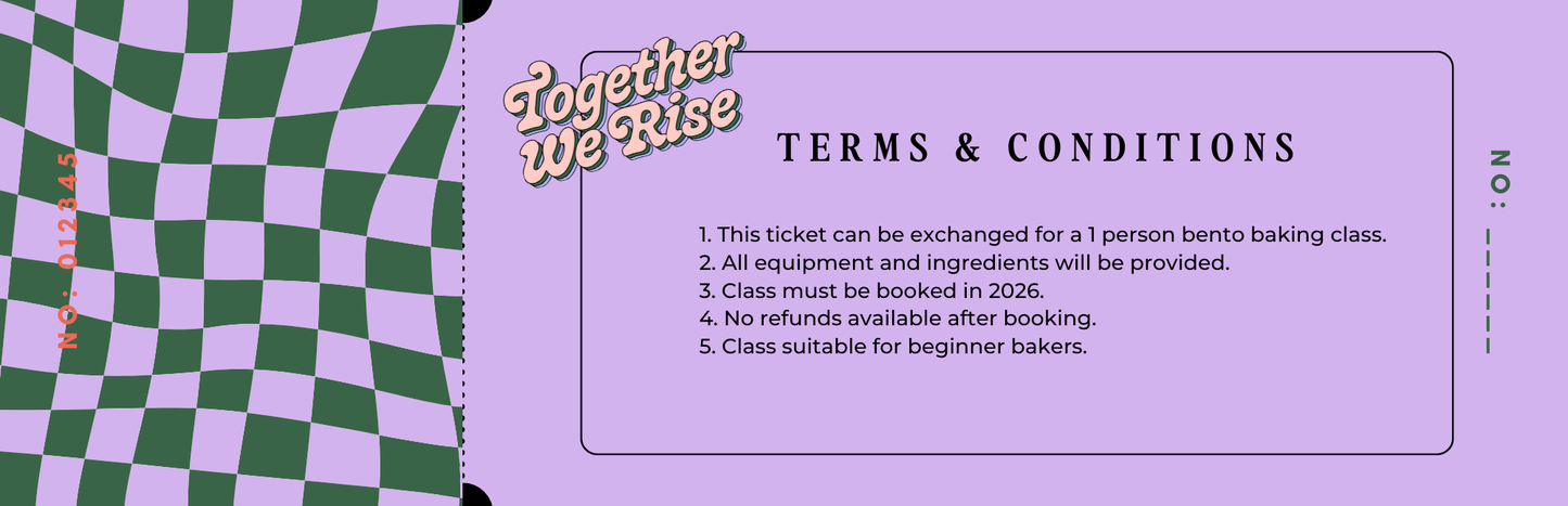 Ticket To Bake Voucher- Family Bento class