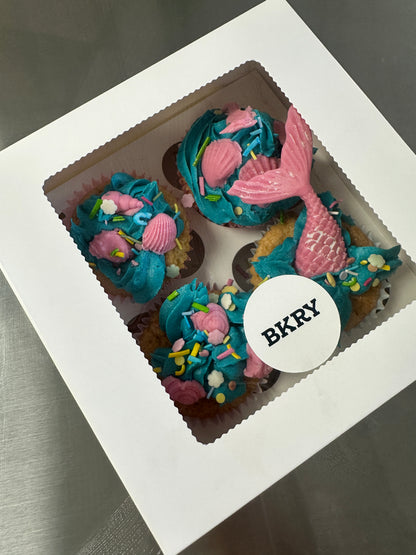 Children's Mermaid Cupcake decorating party