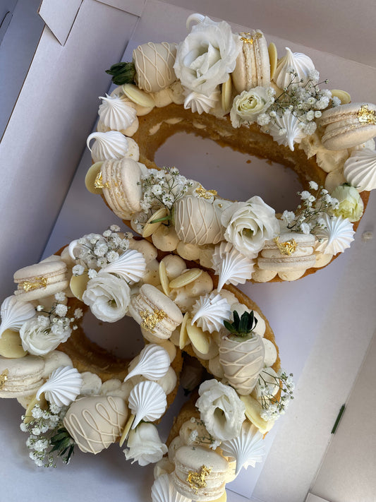 Buttercream number cake for a milestone birthday celebration