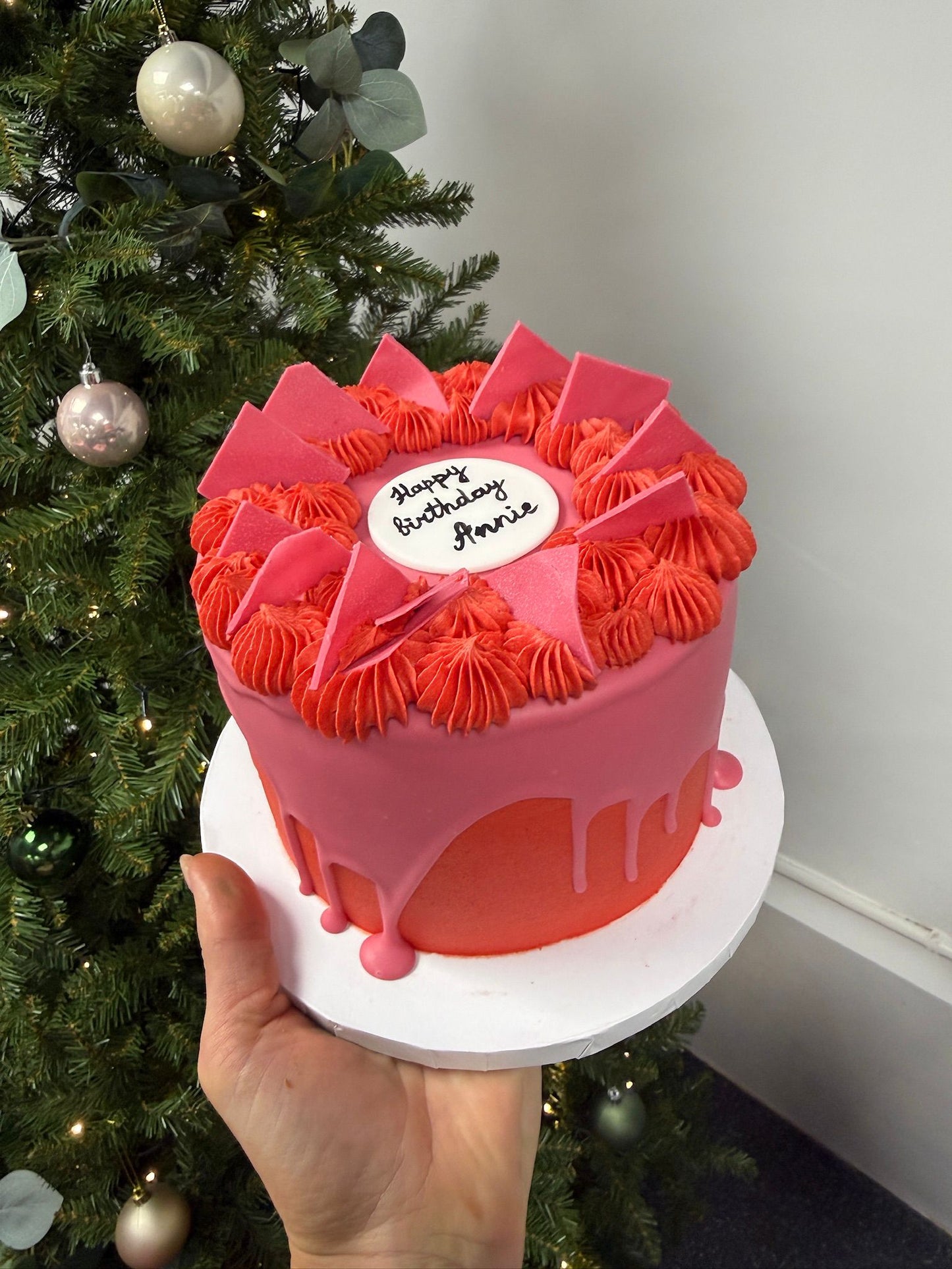 The Drip cake with Belgian chocolate drip and colourful toppings