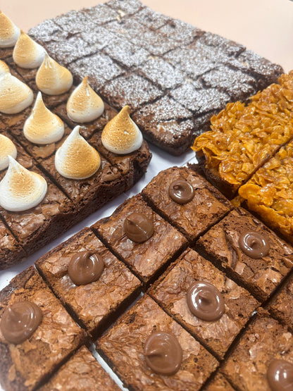 Loaded brownie bite selection in gift box