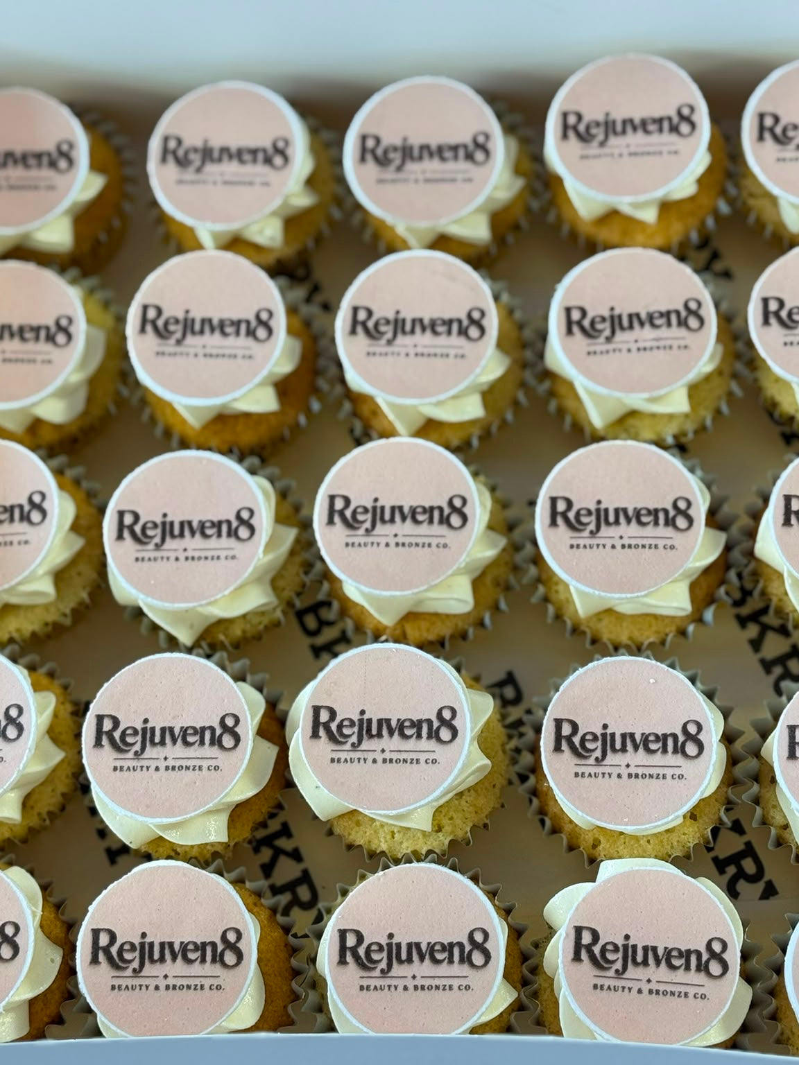 Branded mini cupcakes